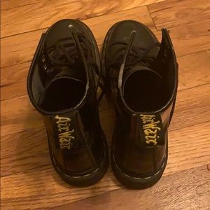 Genuine Glossy Black Doc Marten Boots
